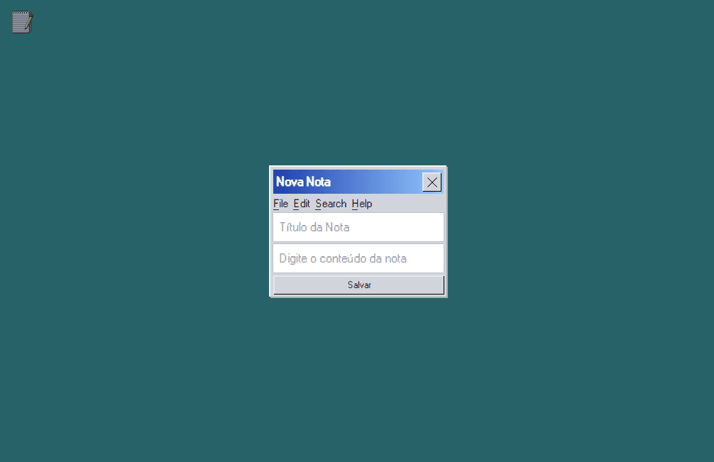 DndStickyNotes98 — sticky notes com drag & drop (Windows 98)